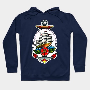 Traditional ship and anchor Hoodie